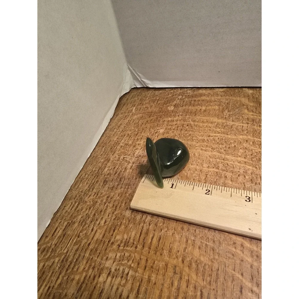 Vintage Jade Green‎ Stone Pelican Bird Figurine Carved 2